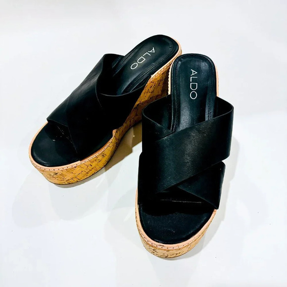 ALDO Lateefa black patform sandals - Picture 4 of 11